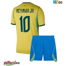 Camiseta Brasil Neymar Jr #10 Primera Equipación para niños Mundial 2026 manga corta (+ pantalones cortos)